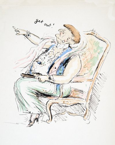Get Out!, from White Bottoms, pub. 1927 by Sem